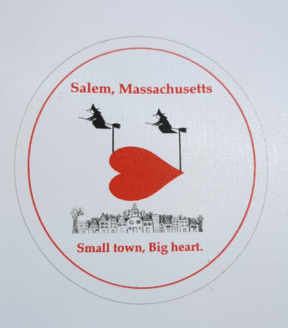 "SALEM, MASSACHUSETTS: SMALL TOWN, BIG HEART" VINYL STICKER