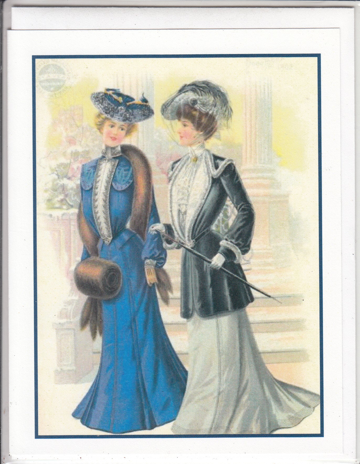1902 Fashion Plate Blues Note Card