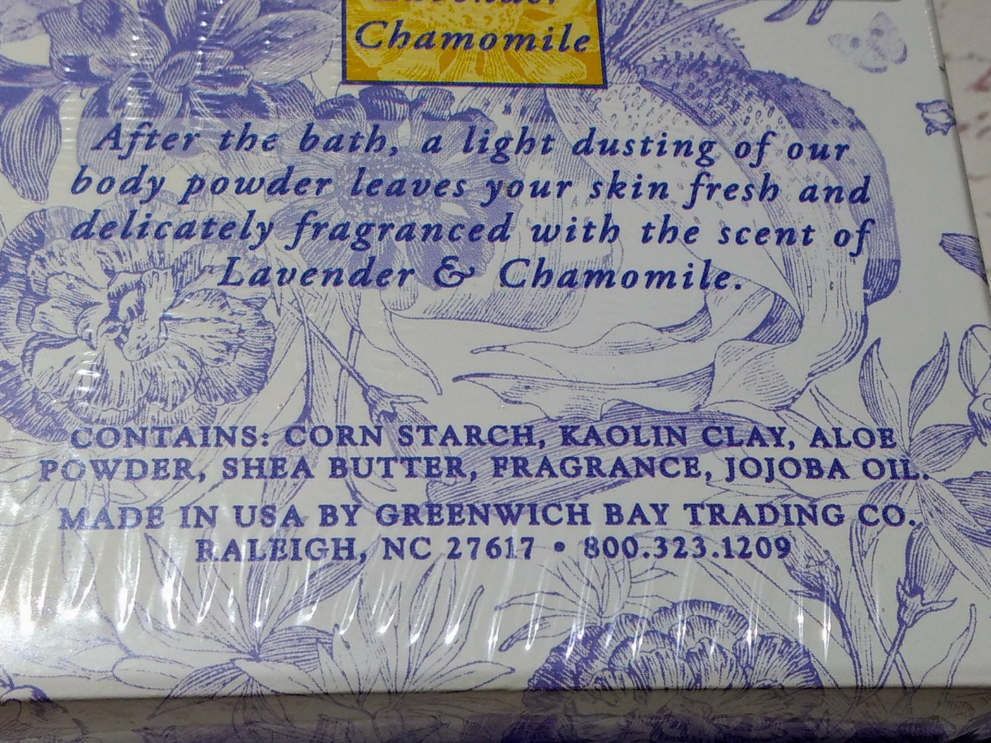 Lavender Chamomile Dusting Powder -w/puff : 4 oz