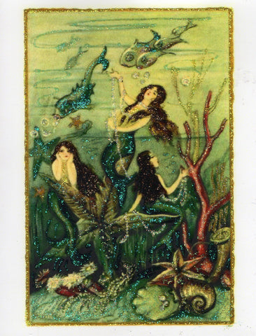 Under the Sea Mermaid Glitter Card