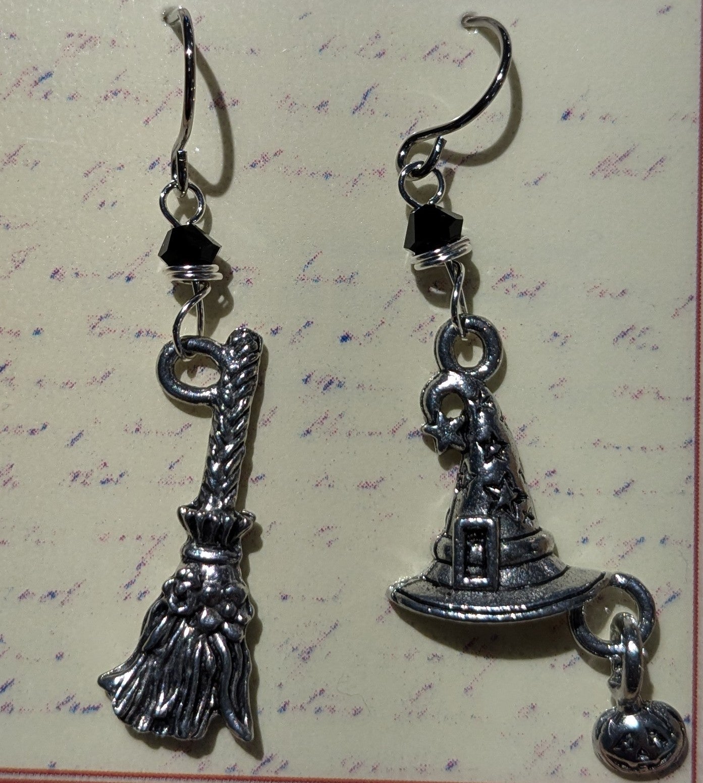 Witch Hat & Broom Charm Earrings