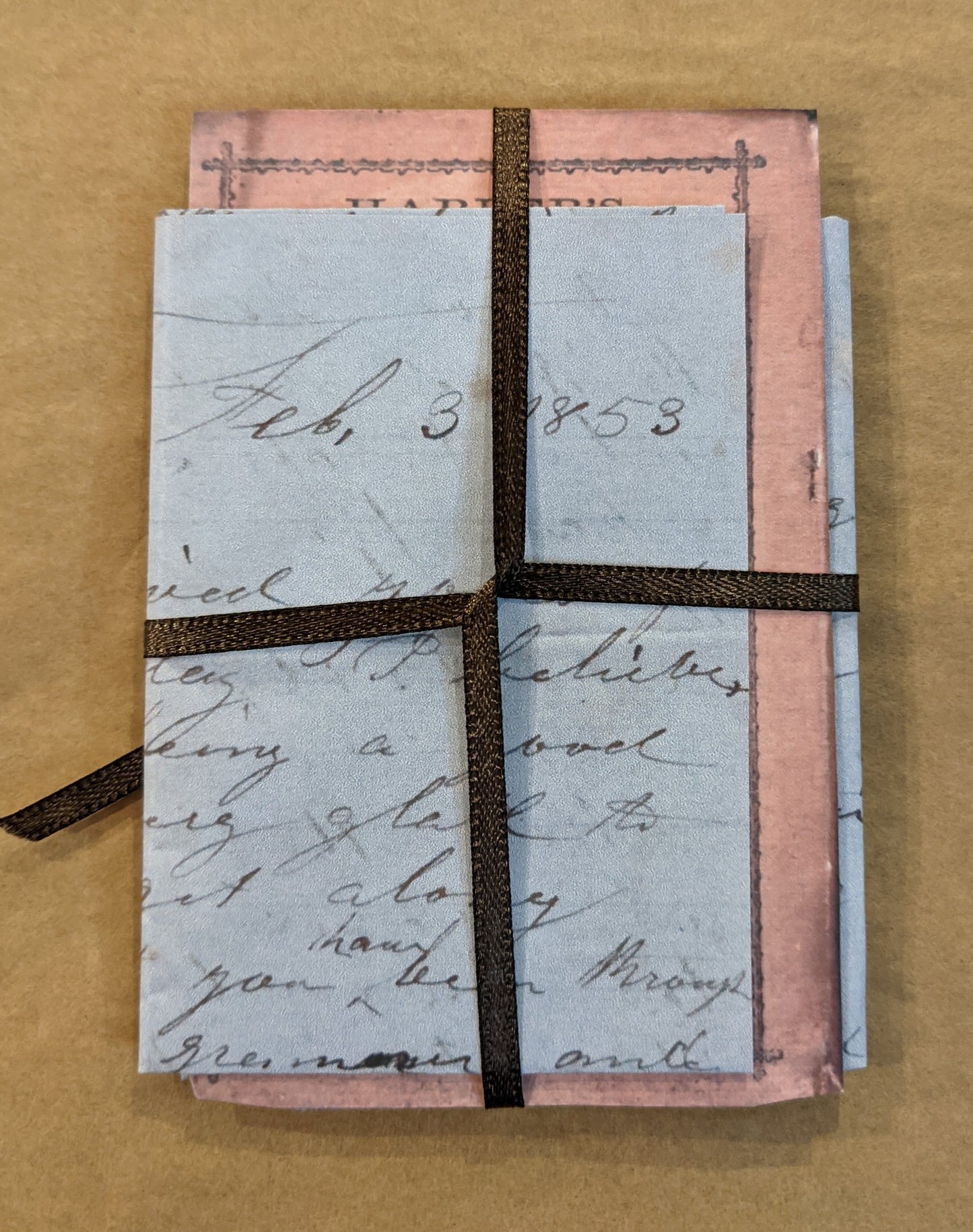 Dear Daughter...Boston Letter 1853 ~ Reproduction of 1 Letter & Faux Book Cover