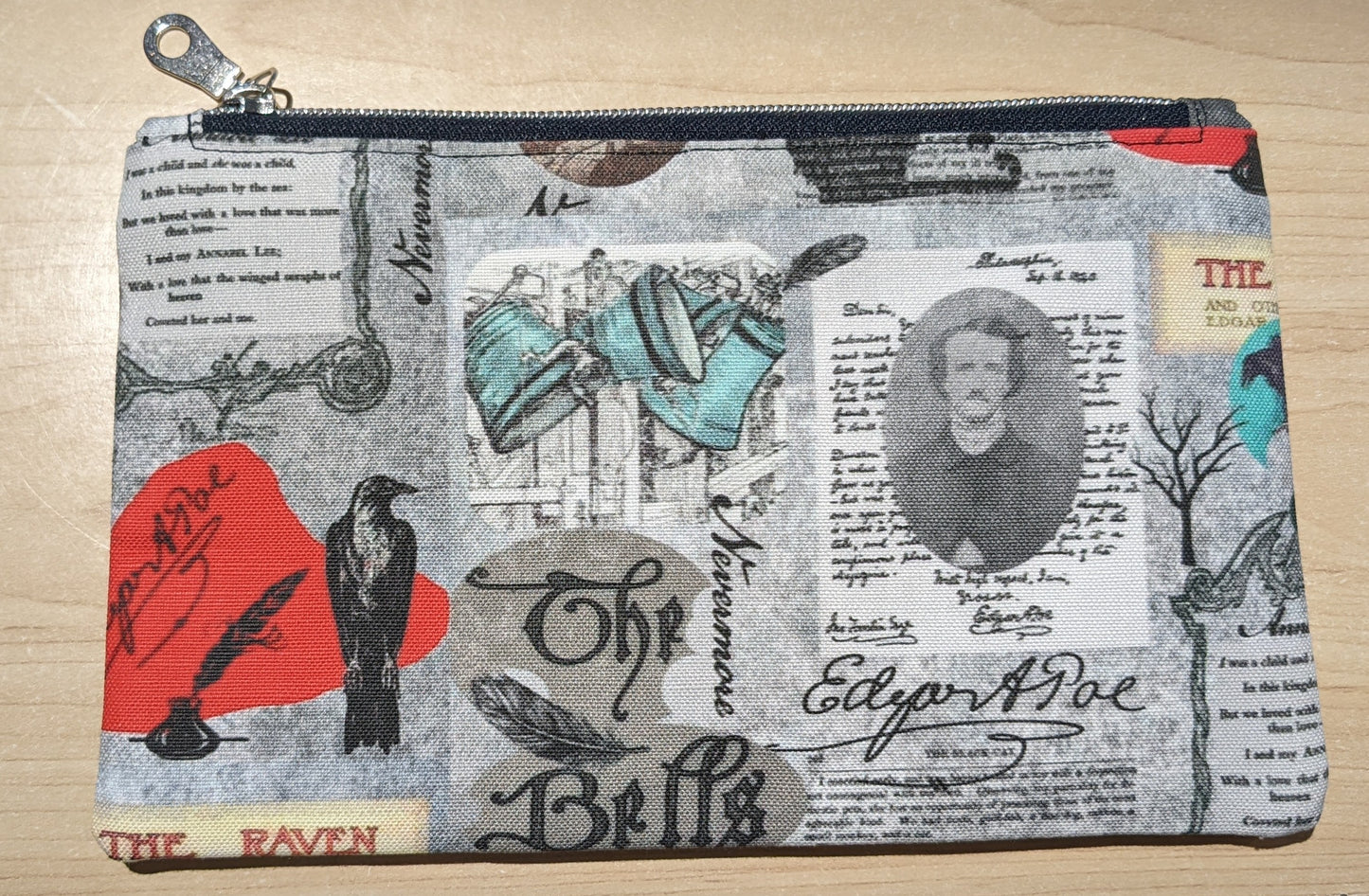 Edgar Allan Poe Collage Pencil Case/Purse