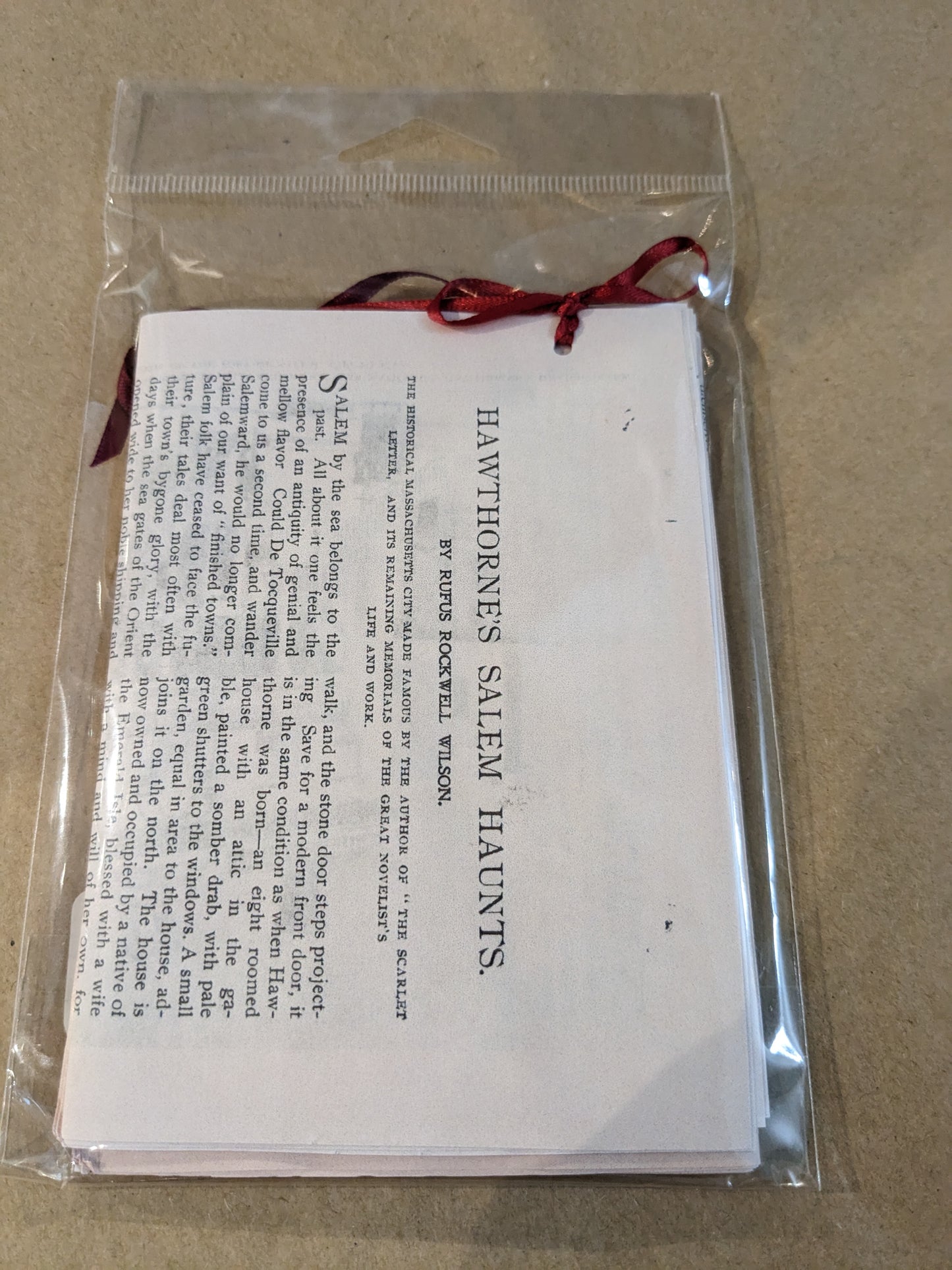 Hawthorne Magazine Article REPRODUCTION Set : 3 pieces