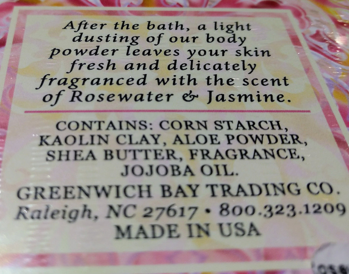Rosewater Jasmine Dusting Powder