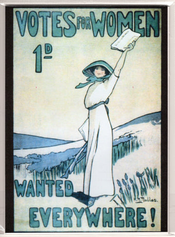 Votes for Women Wanted Everywhere Print - 5 x 7