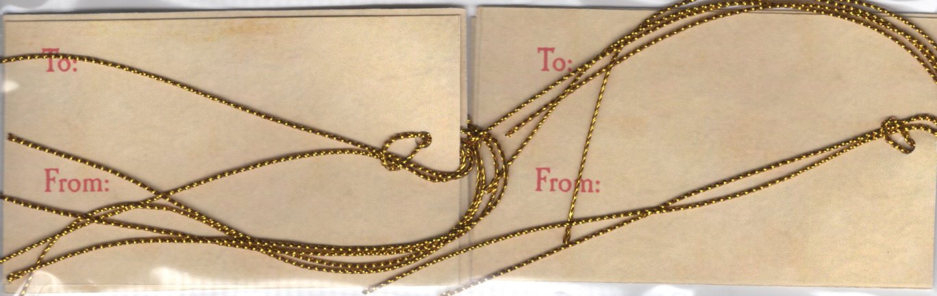 Christmas Greetings Holly Tags-6 pk : glittered