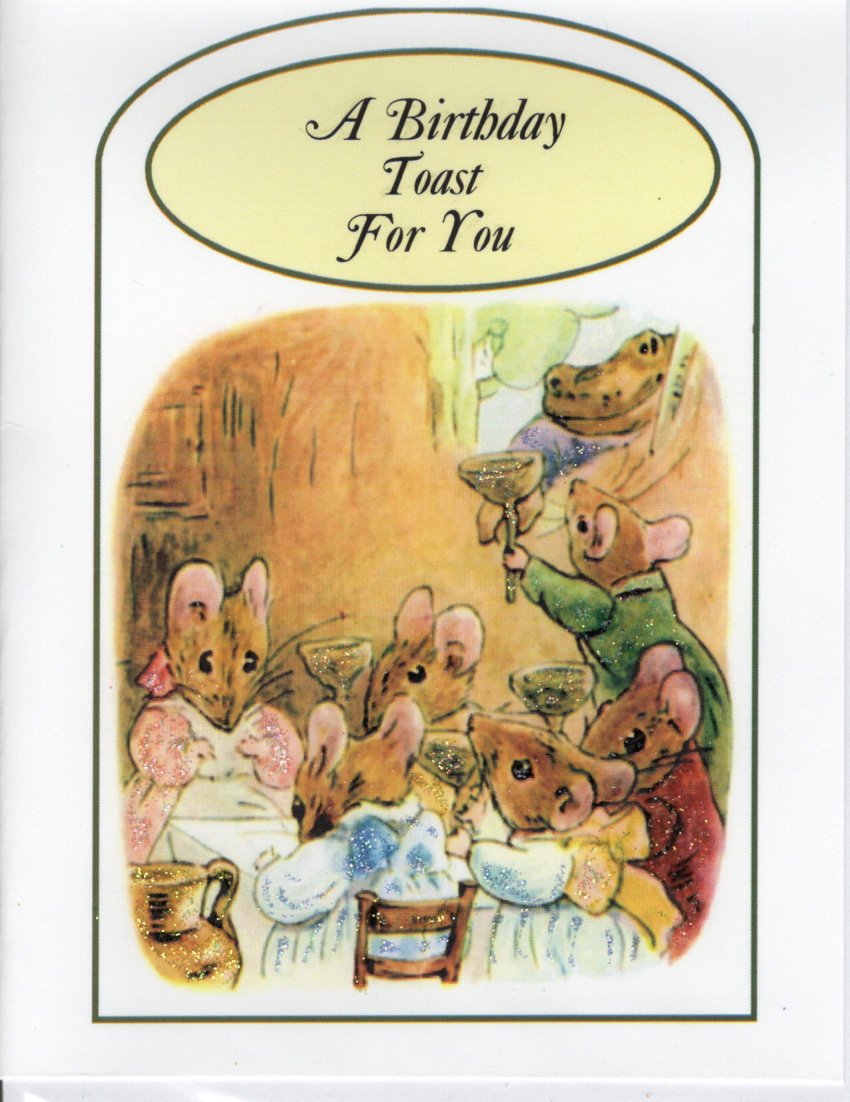 A Birthday Toast for You Glitter Card