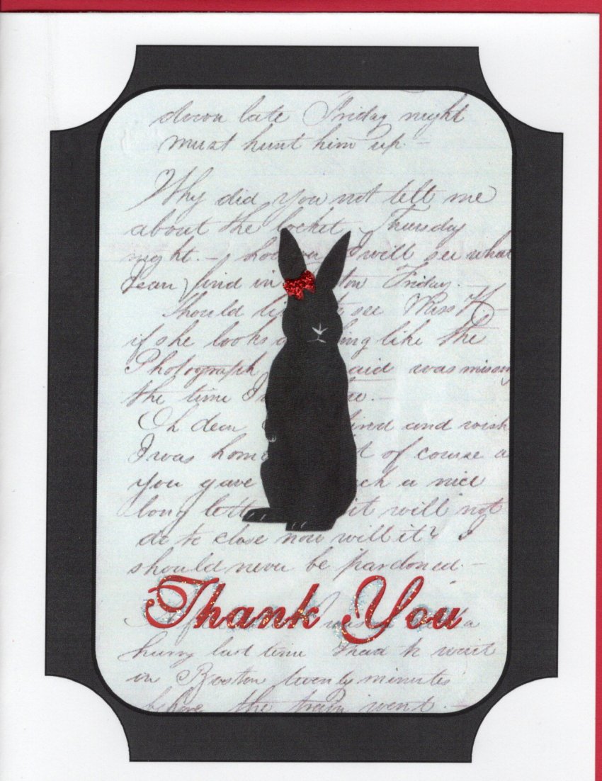 Miss Abbie THANK YOU Glitter Card
