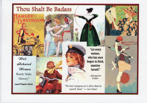 Thou Shalt Be Badass Quotes Collage Card : 5x7