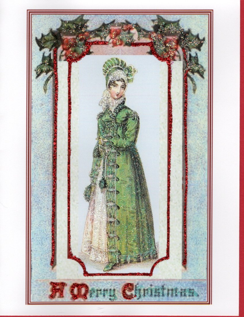 Jane Austen Christmas Card 10pk-envelopes : 10pk 2 designs