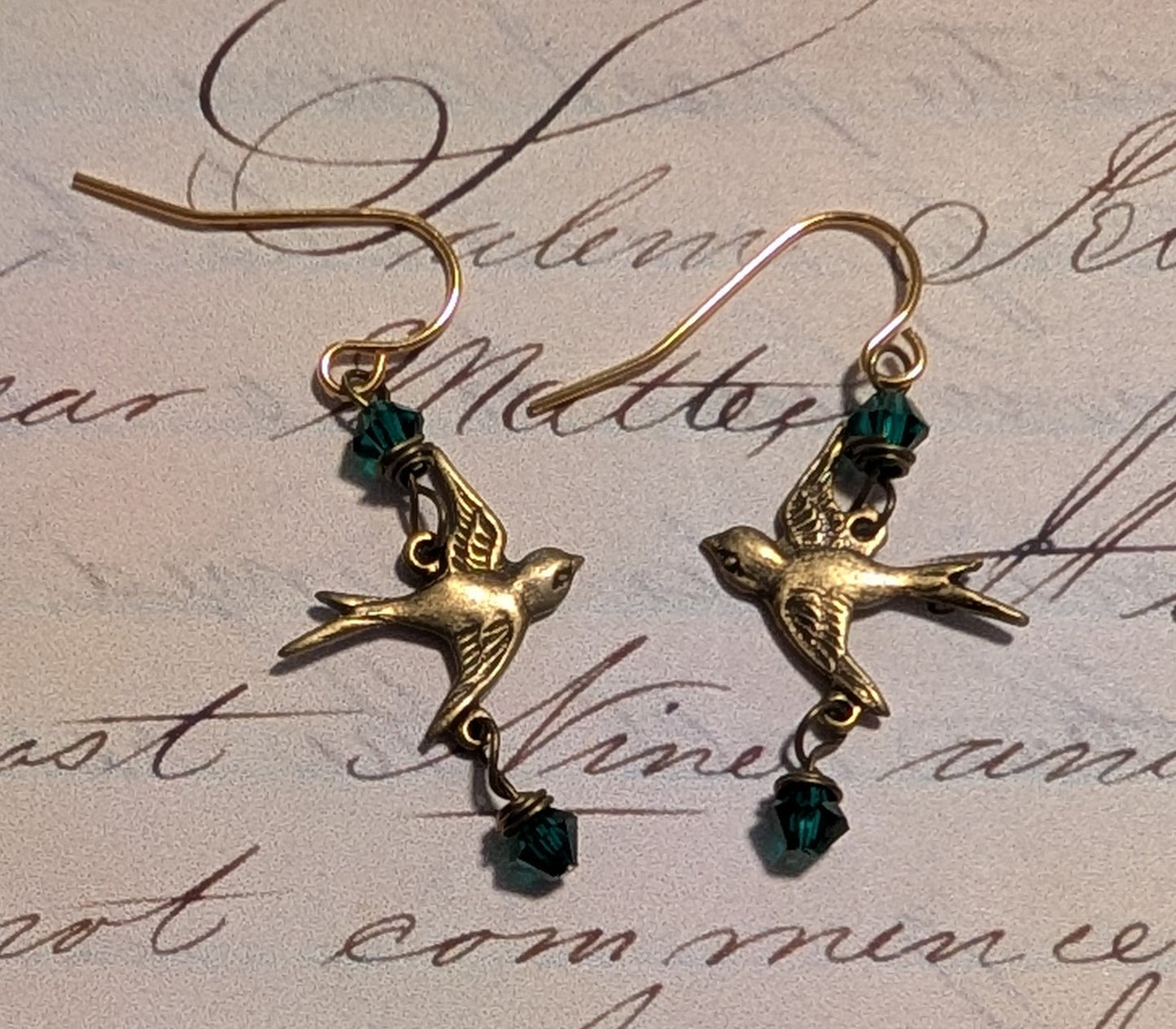 Sparrows in Flight Earrings