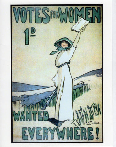 Votes for Women ~ Wanted Everywhere Note Card