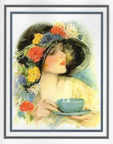 Afternoon Tea ~ 1925 Glitter Card