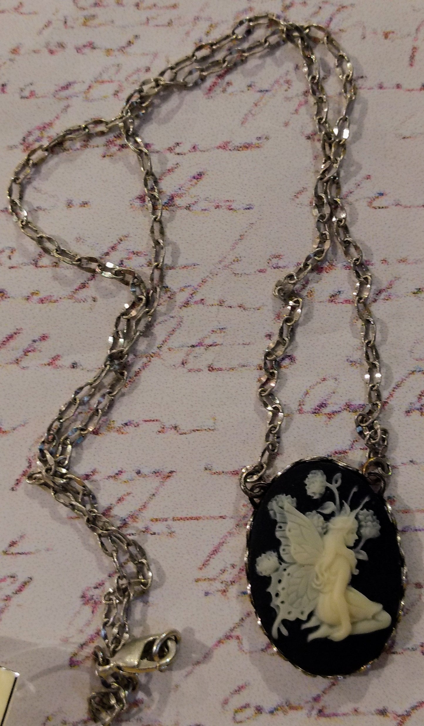 Flower Fairy Cameo Necklace