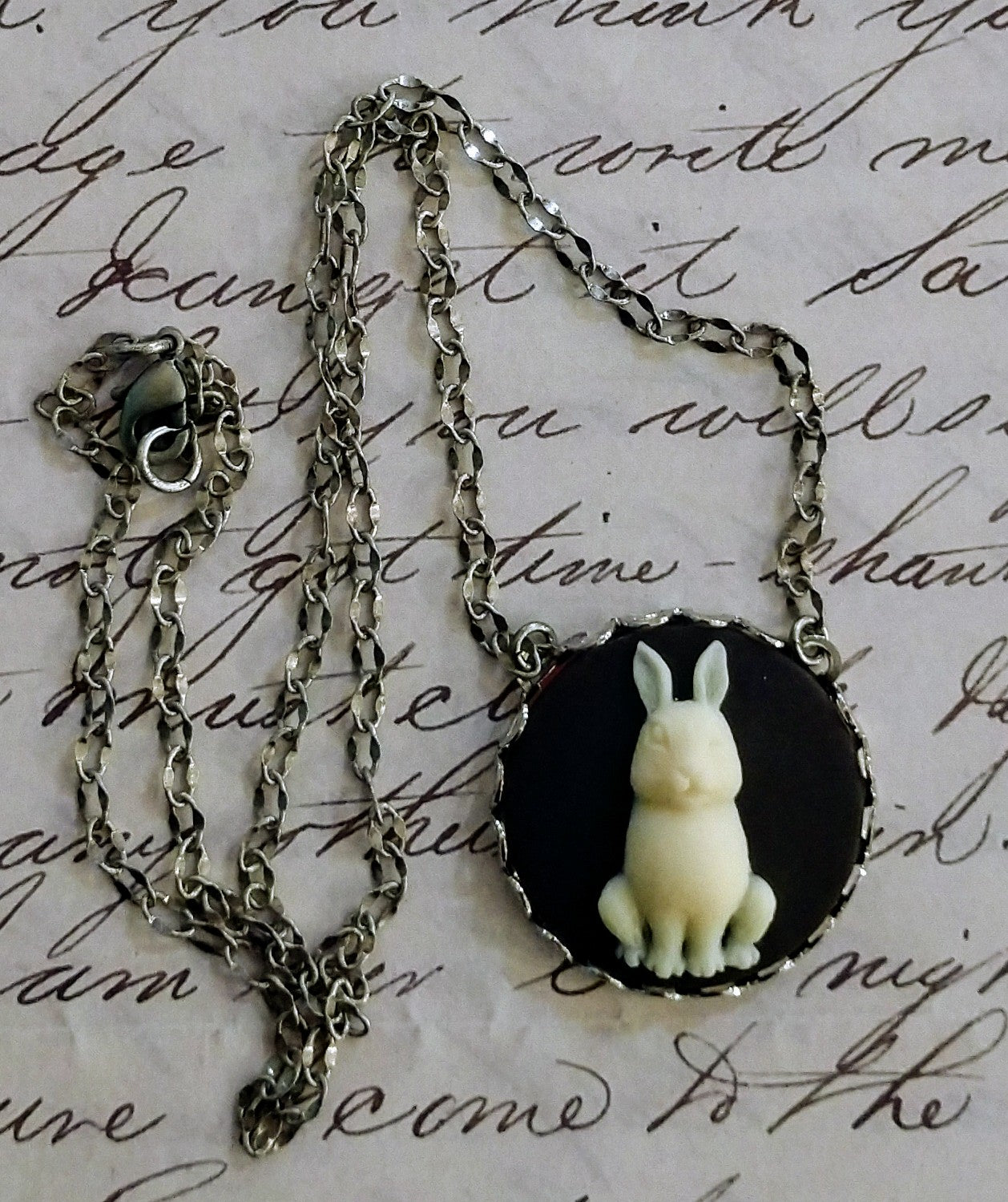 Rabbit Cameo Necklace