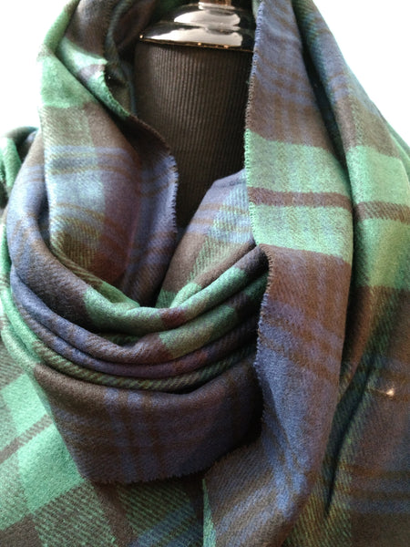 Suffragette Tartan Wool Scarf 