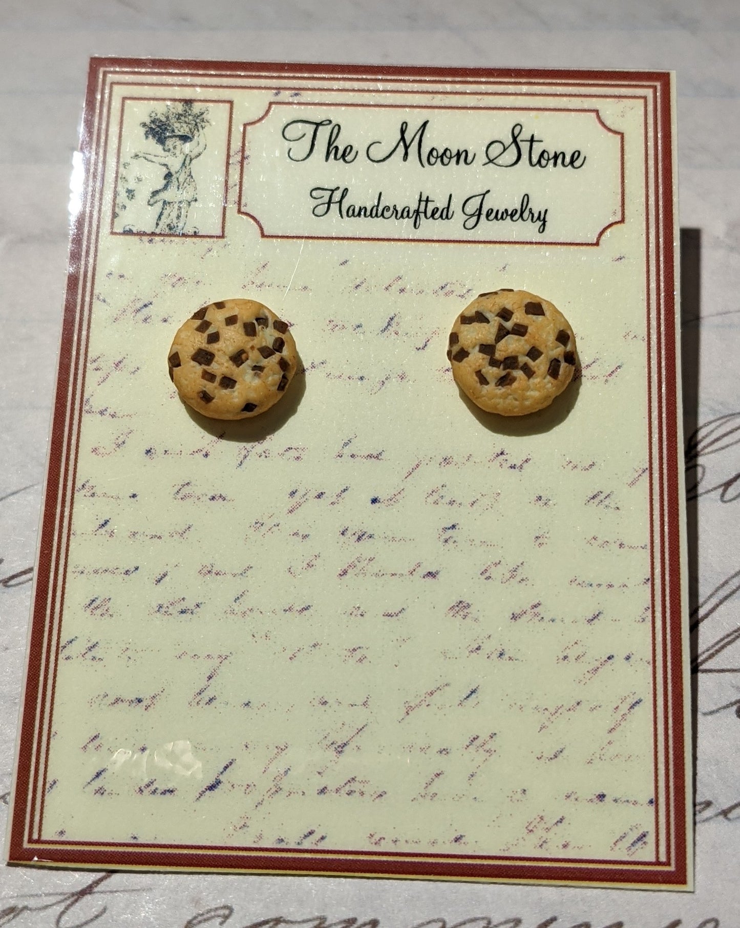 Chocolate Chip Cookie Post Earrings
