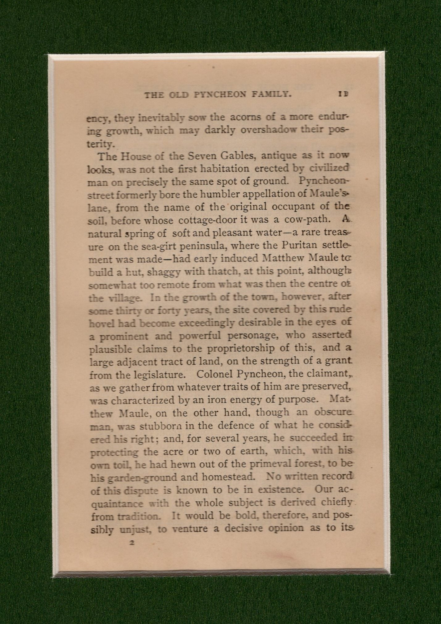 The House of the Seven Gables ~ Page from 1890s Printing