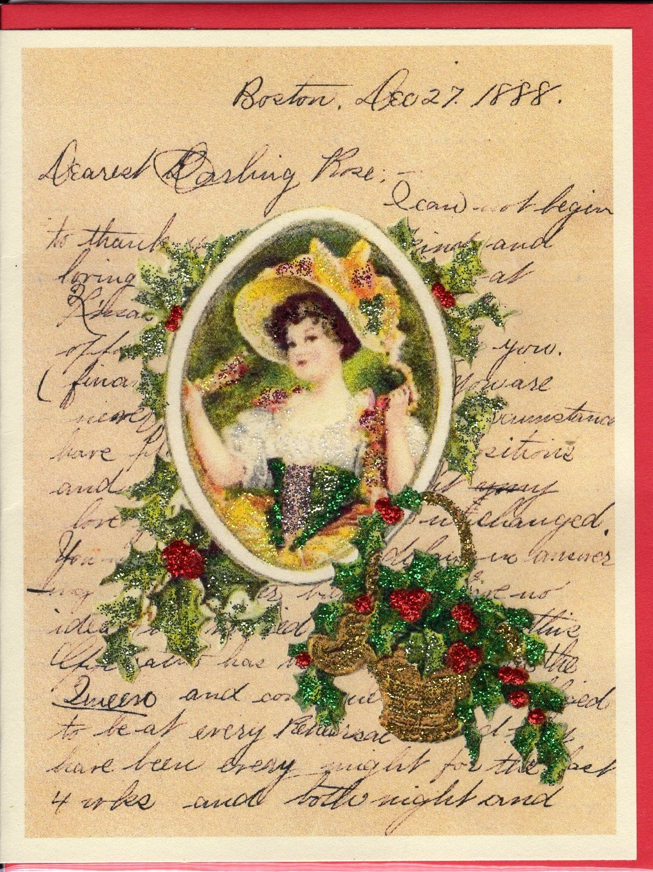 "Dear Rose...1888 Letter" Christmas Card Bundle ~ 10-Card Pack
