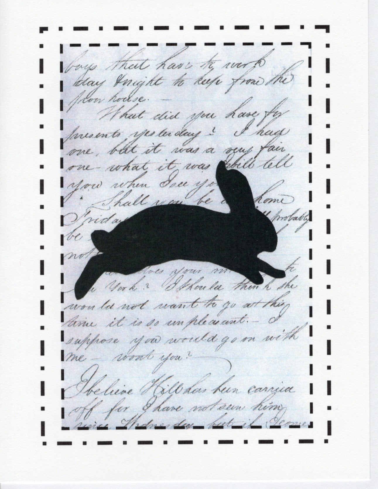 Bunny Silhouette Note Card