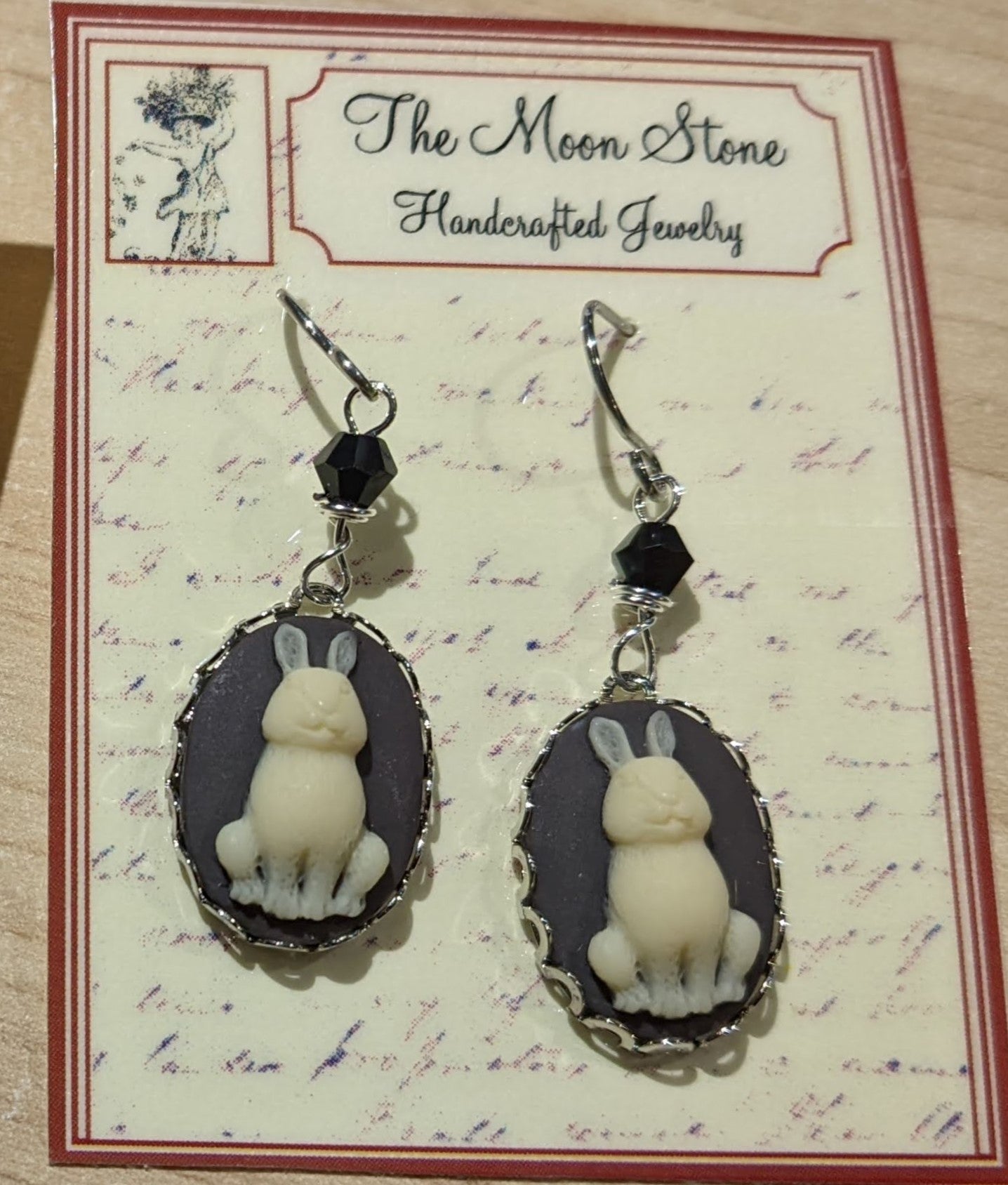 Rabbit Cameo Earrings