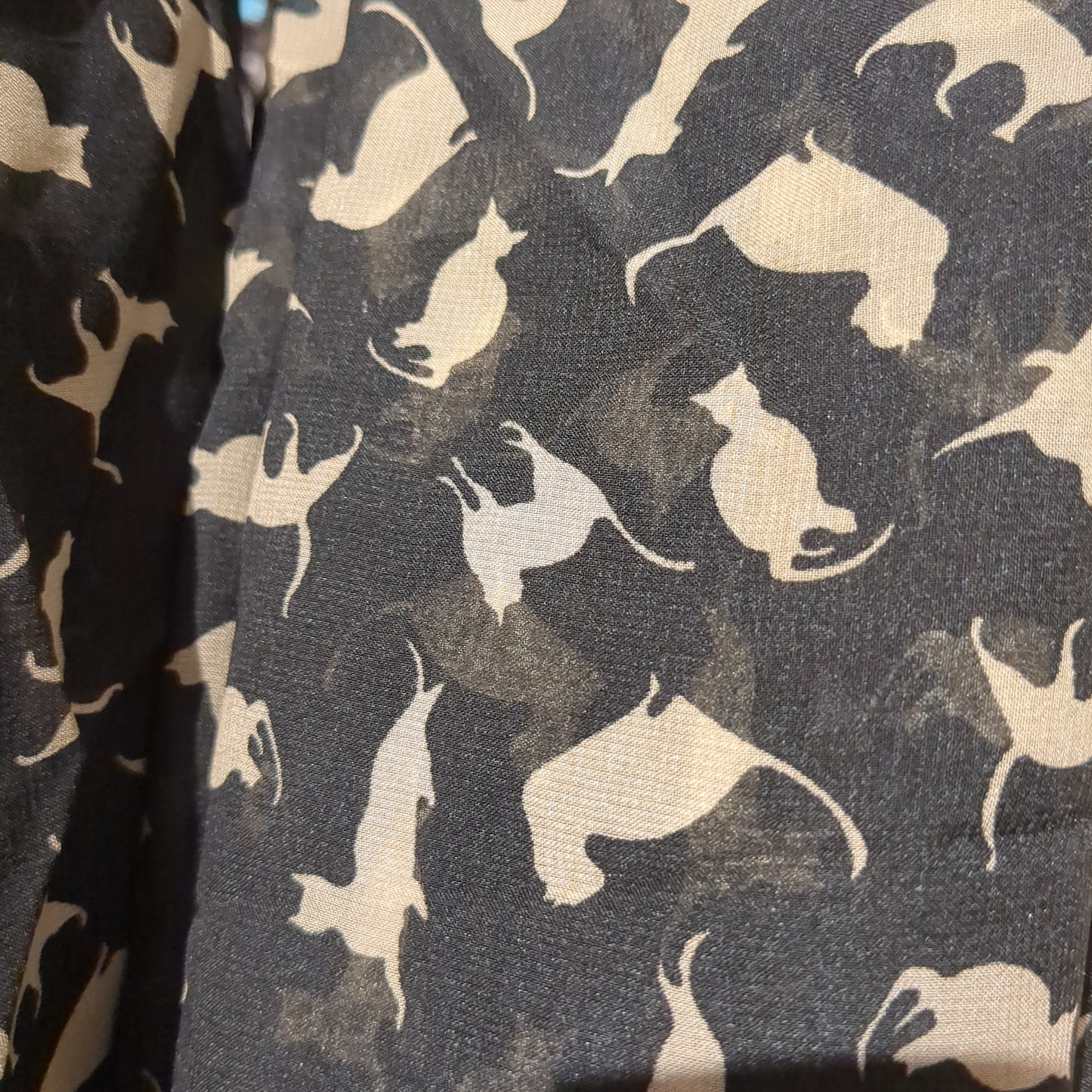 Cat Chiffon Scarf Black
