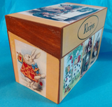 Alice in Wonderland Recipe Box-wood, paper : 6.5 x 4.5"