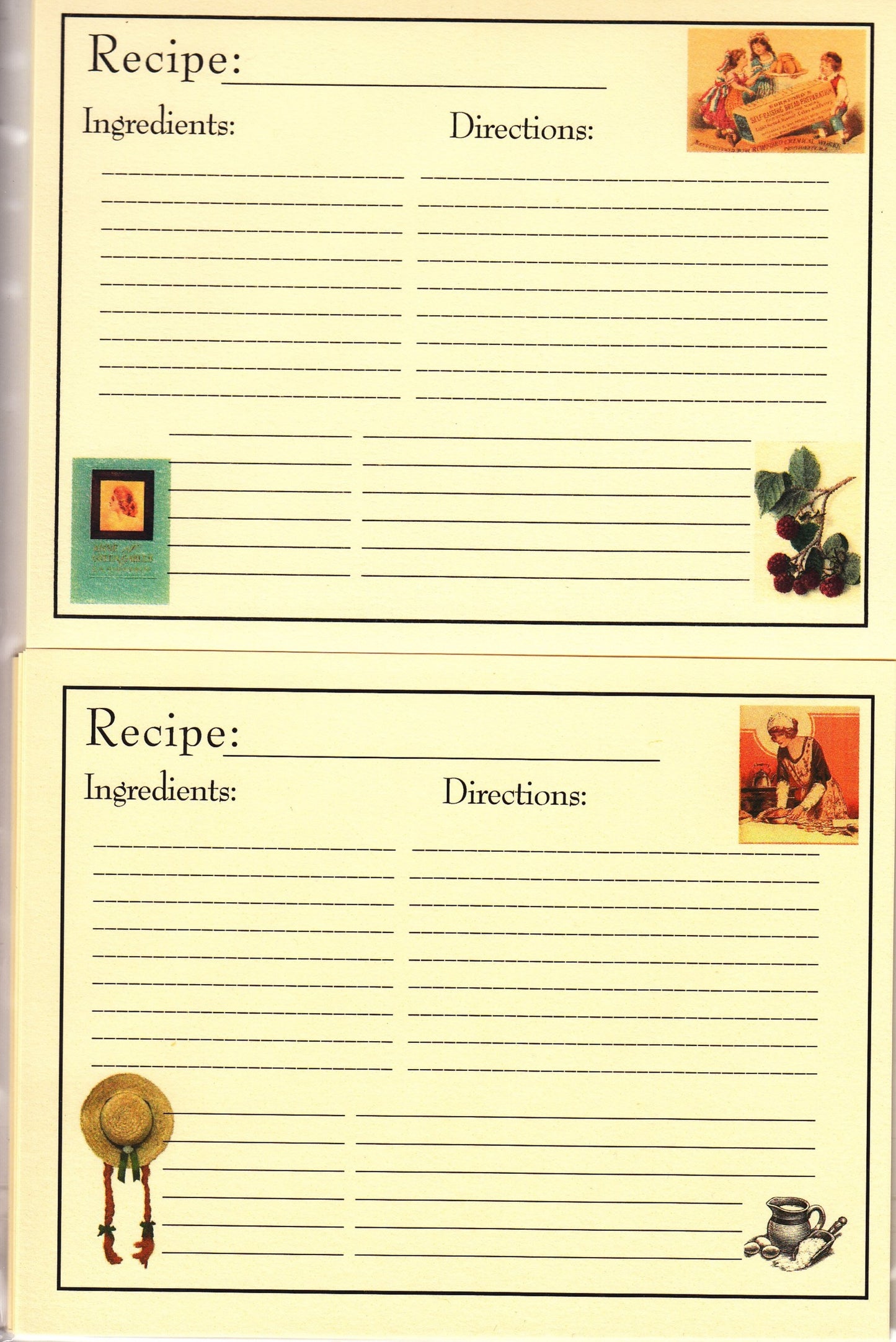 Recipe Cards Pack ~ Anne of Green Gables-16 cards : 4.25" x 5"