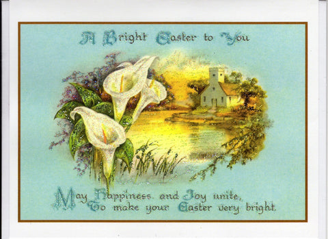 A Bright Easter ~ Calla Lilies Glitter Card