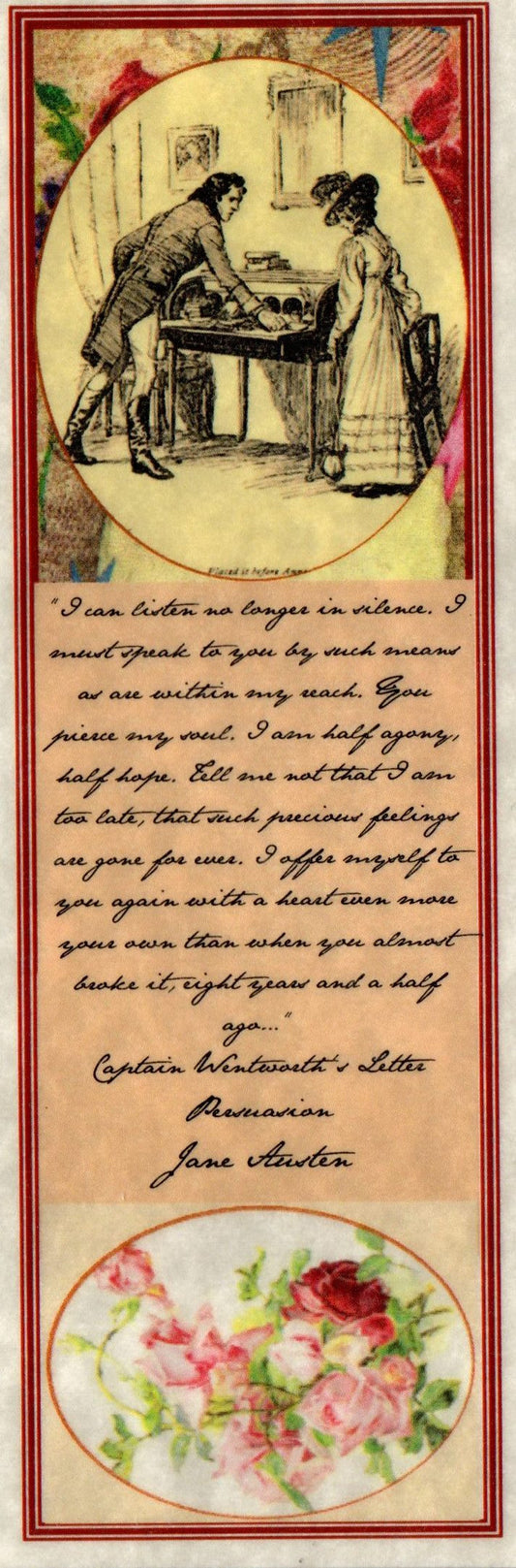 Persuasion ~ Captain Wentworth’s Letter Bookmark