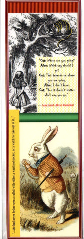 Cheshire Cat ~ White Rabbit Bookmark