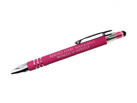 Behind Every Successful Woman is Herself Pink Stylus Ink Pen /giftbox : pink