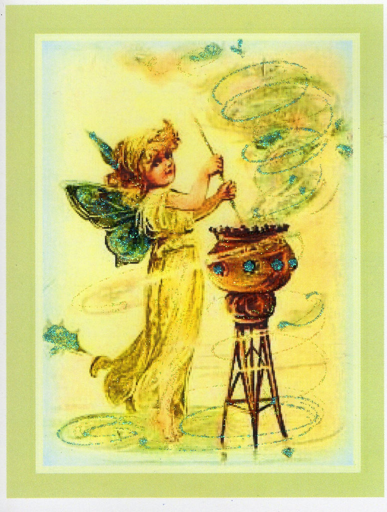 Fairy Mixing Whimsy Glitter Card