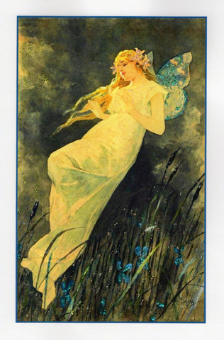 Fairy on the Meadow Glitter Card