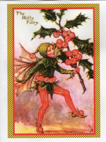 The Holly Fairy Glitter Card
