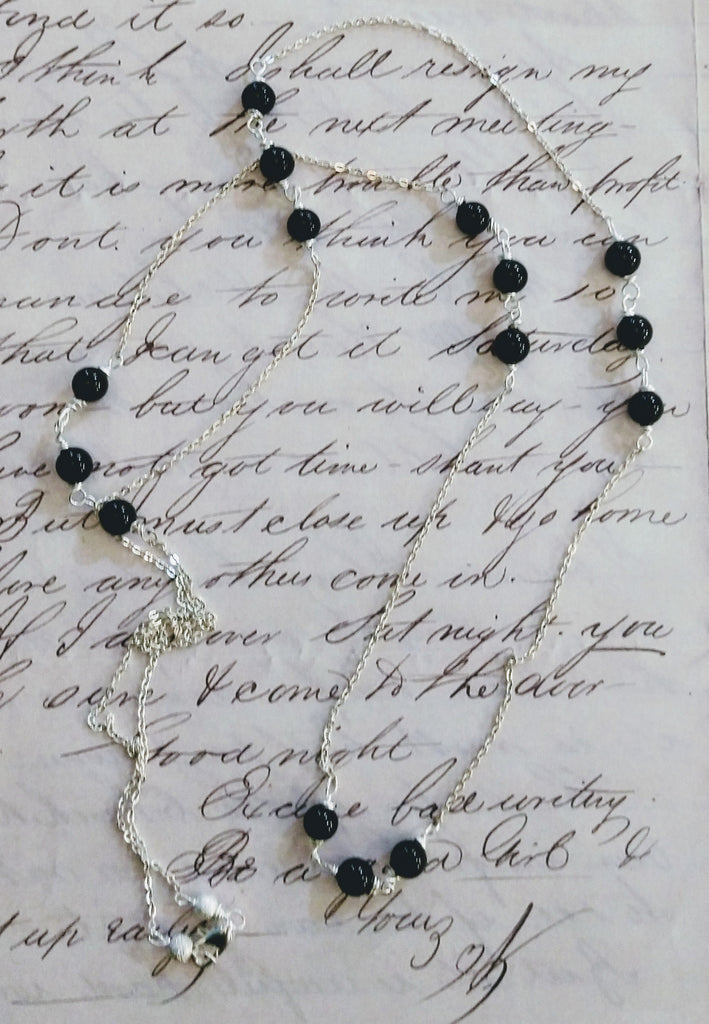 "Lady Mary's" Black Onyx Necklace