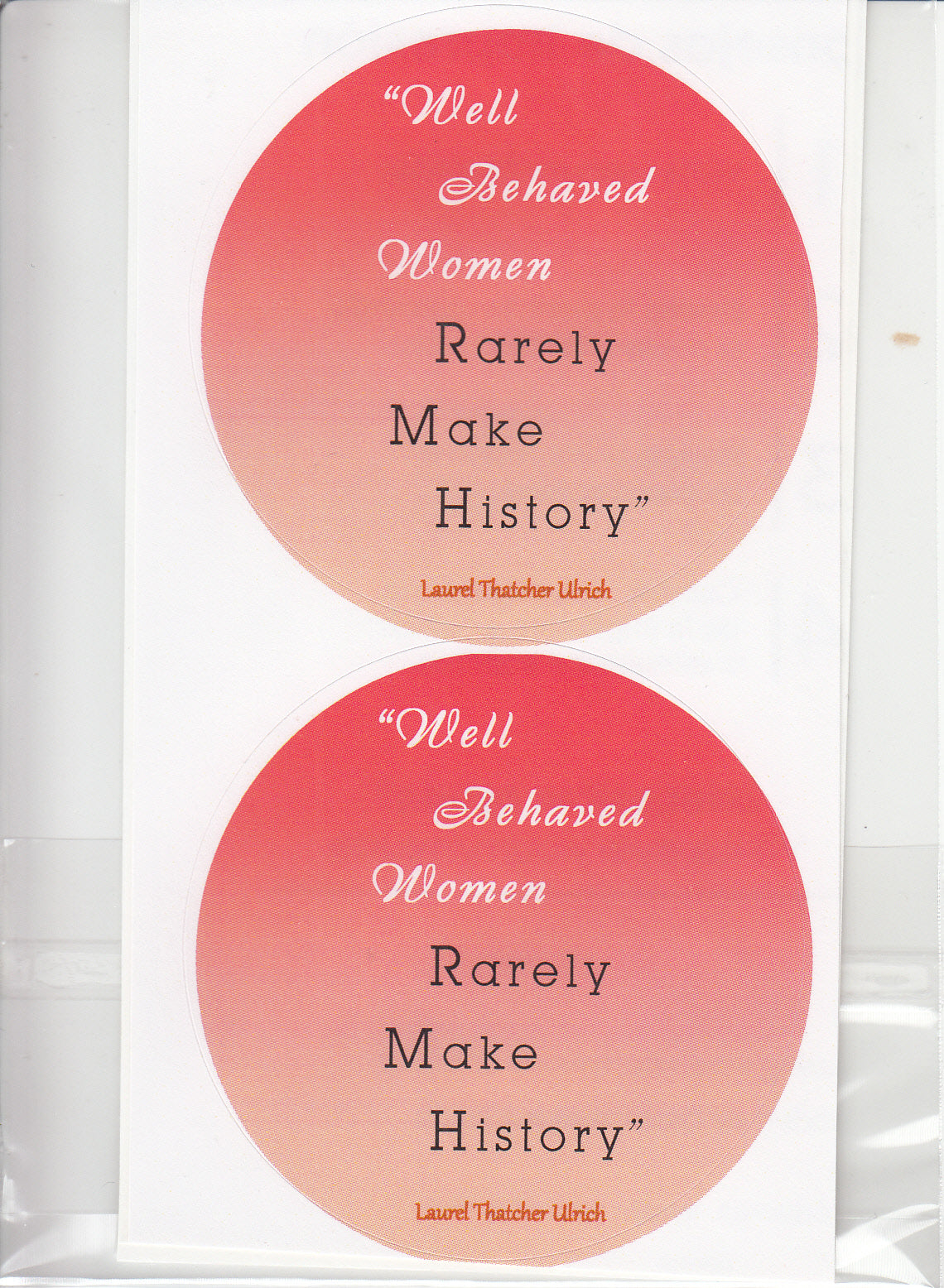 Well Behaved Women Sticker Pack of 4