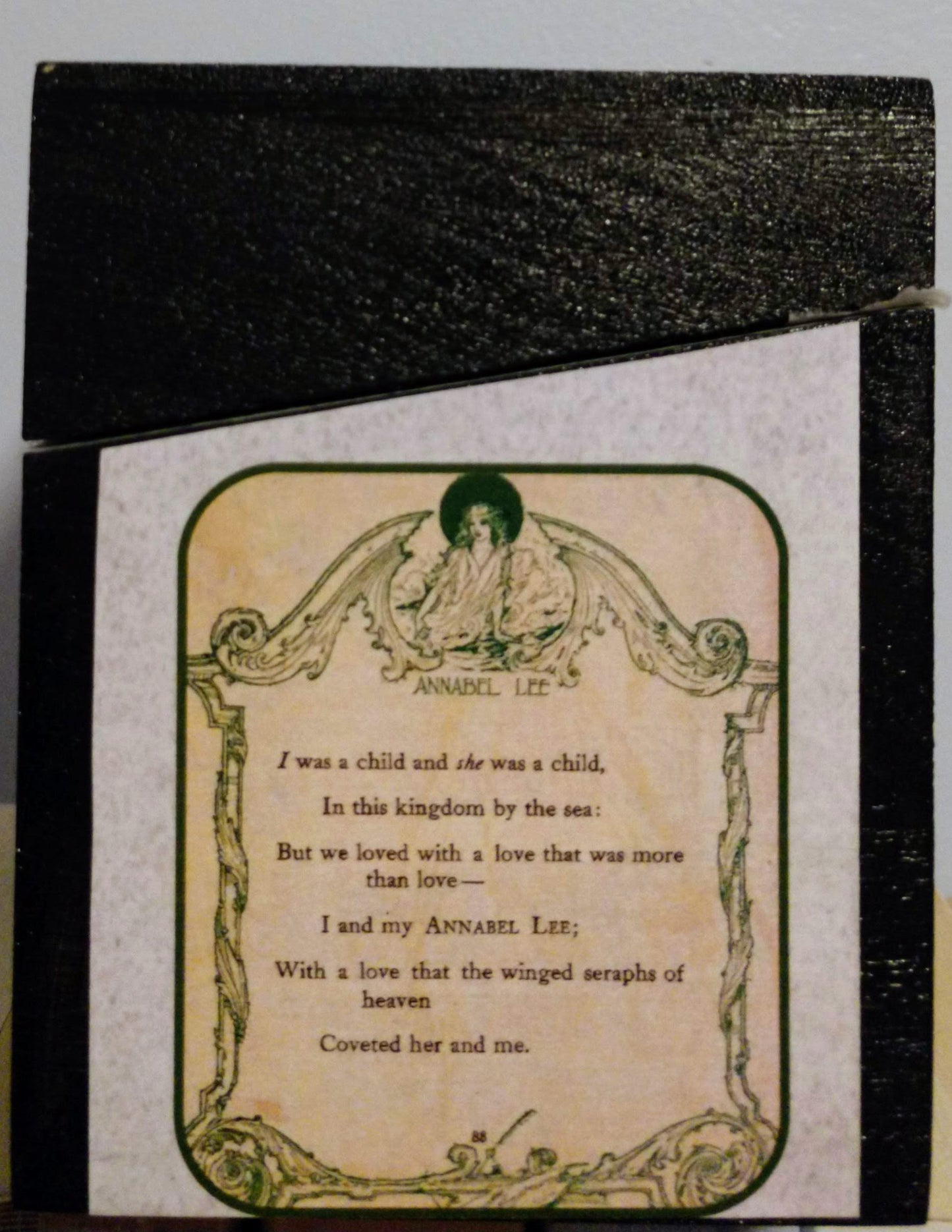 Edgar Allan Poe Recipe Box-paper & wood : 6.5 x 4.5"