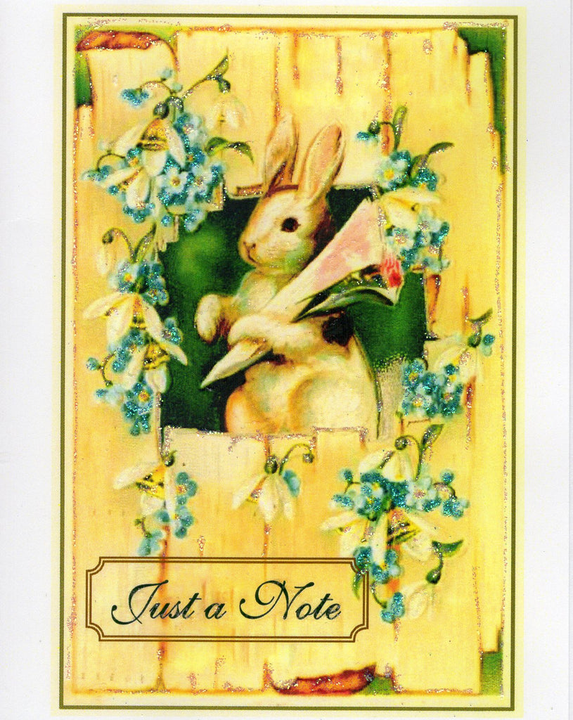 Just a Note...Bunny Glitter Card