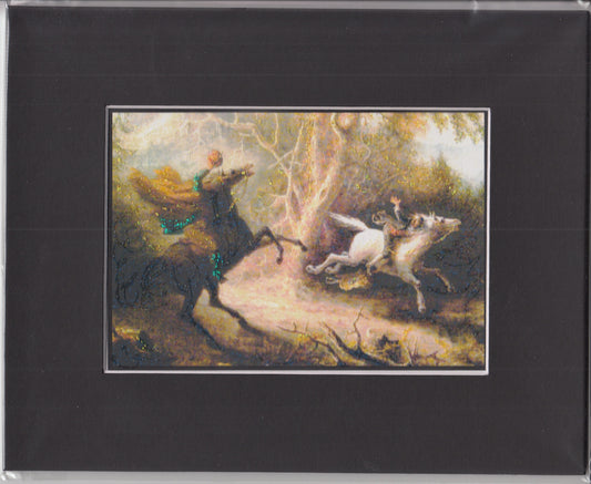 Legend of Sleepy Hollow Glitter Print -5x7 in 8x10 Mat