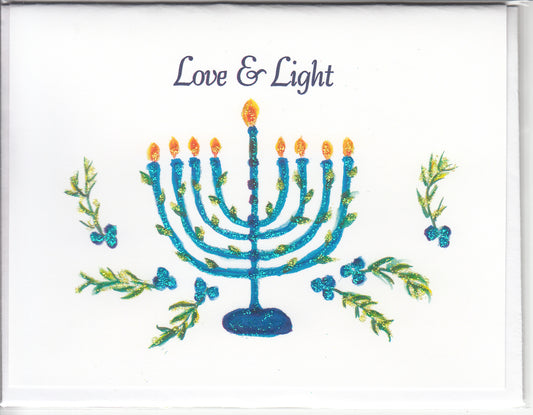 Love & Light Glitter Card