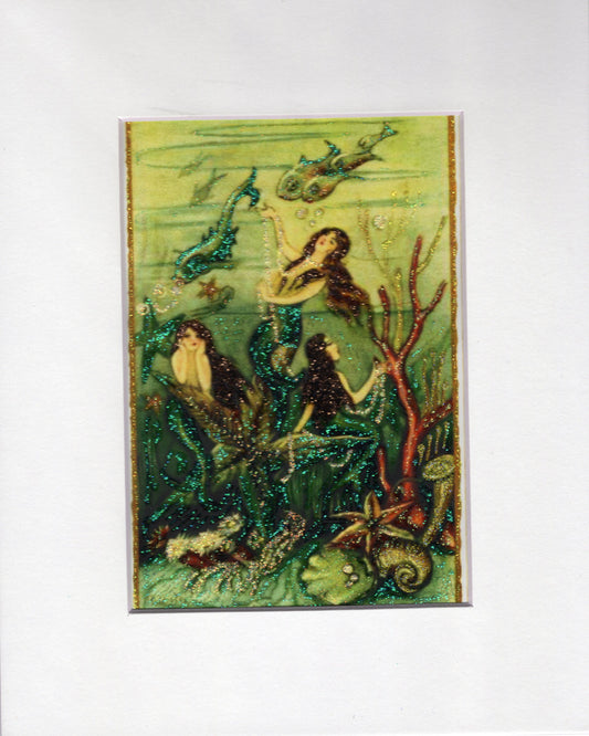 Under the Sea Mermaid Glitter Print: 5x7 in 8x10