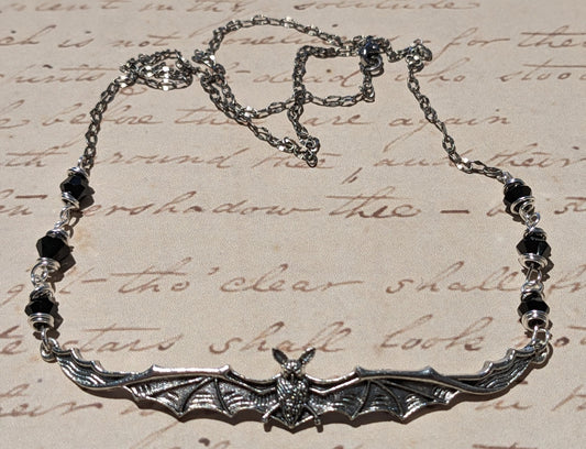 Bat in Flight Focal Necklace