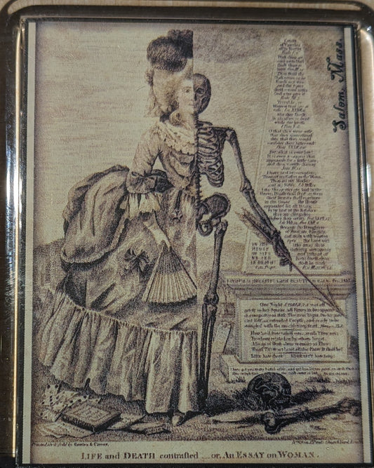 Life and Death Contrasted or an Essay on Woman Large Acrylic Magnet