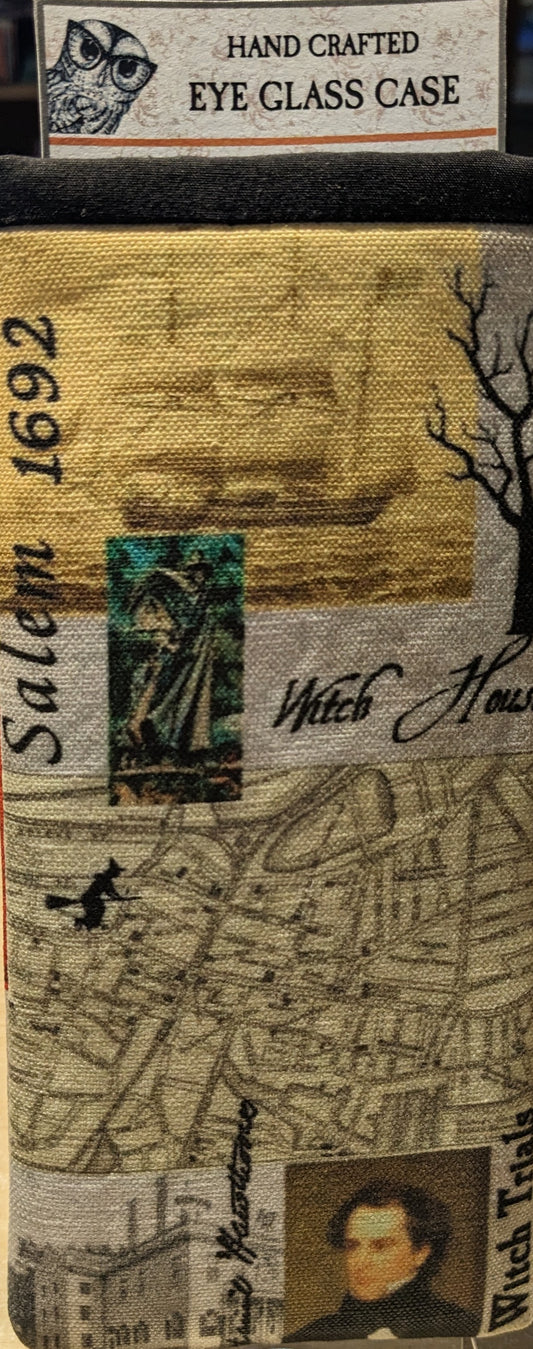 SALEM COLLAGE FABRIC EYEGLASS CASE