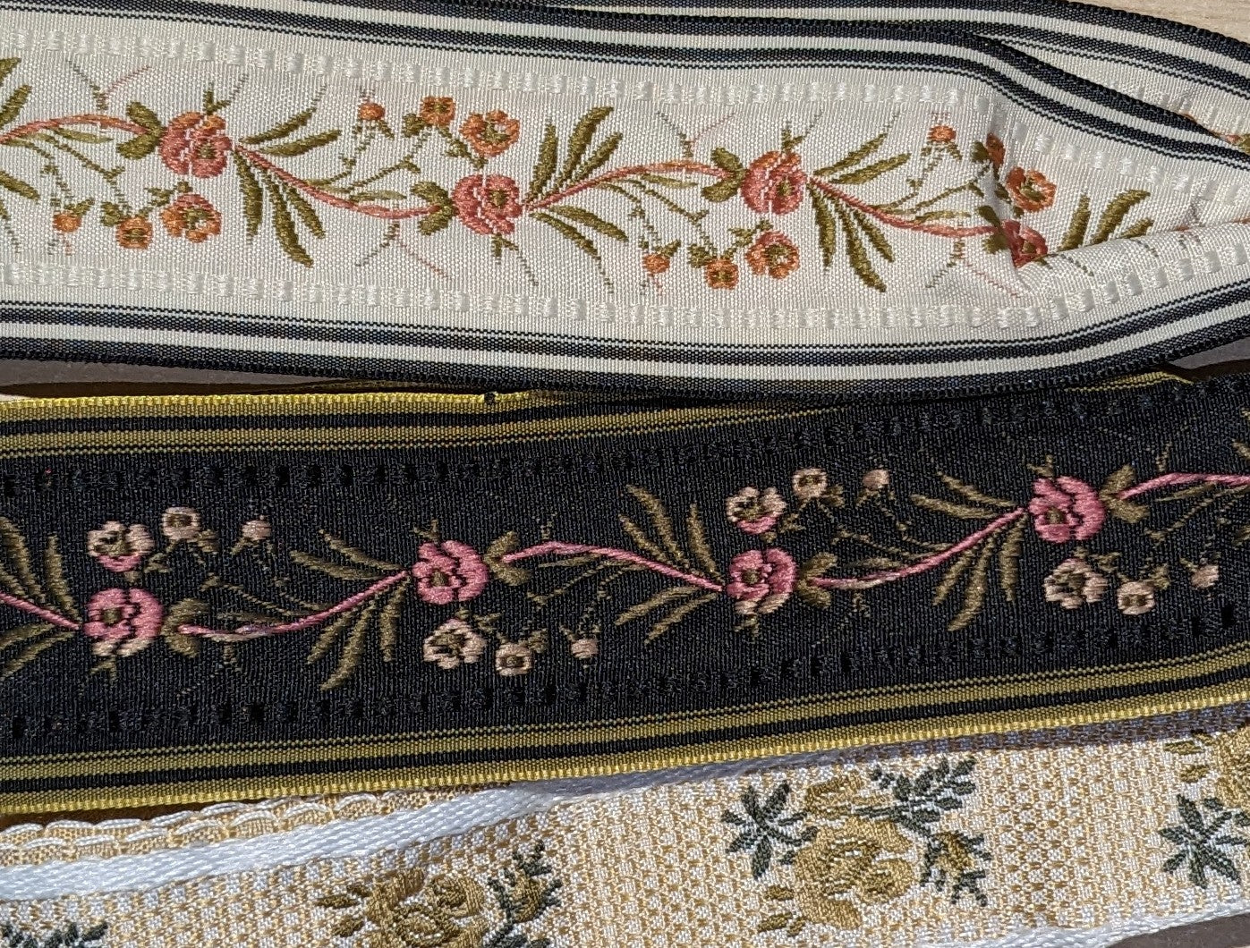 Embroidered Ribbon Headband Assorted Colors