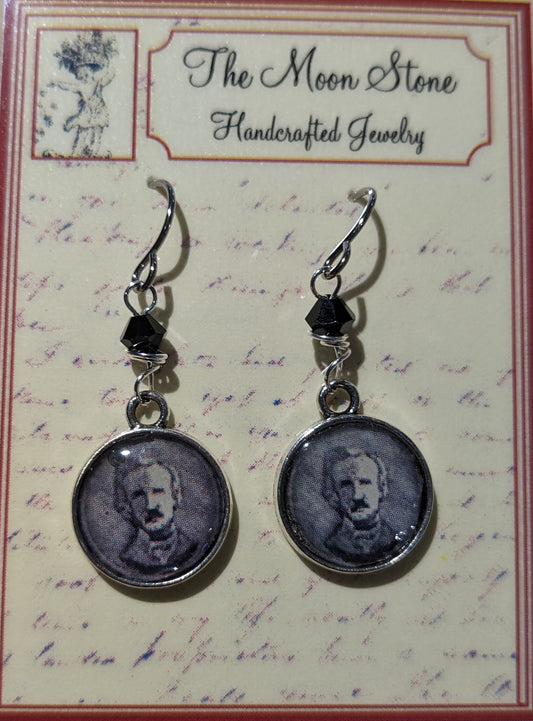 Poe Resin Silver-Plated Earrings