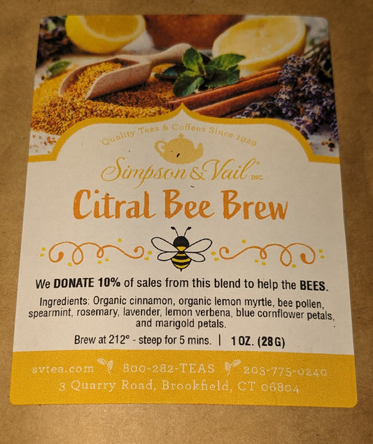 CITRAL BEE BREW ~ HERBAL TISANE TEA 1oz-loose