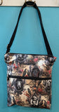 Edgar Allan Poe Among the Roses Collage Cross Body Purse